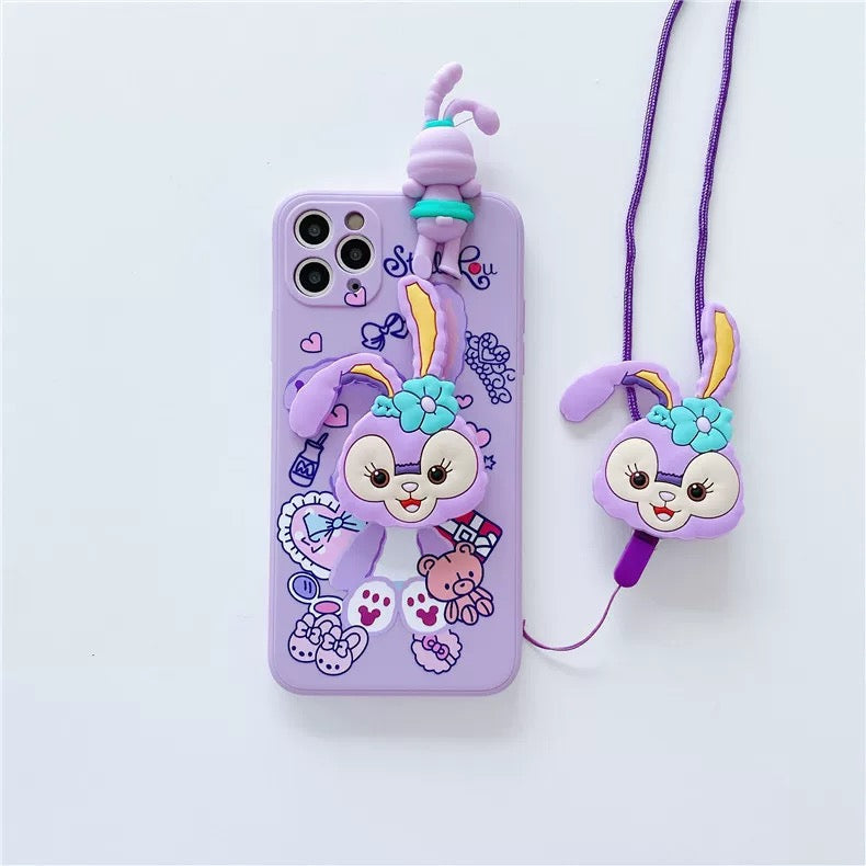 StellaLou & Doraemon Phone Case with Stand and Lanyard