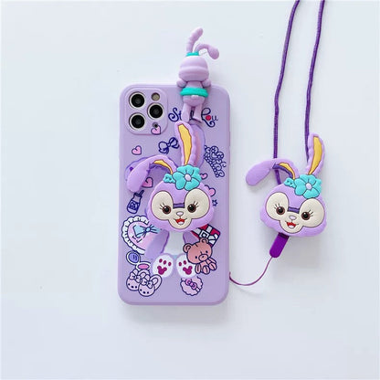 StellaLou & Doraemon Phone Case with Stand and Lanyard