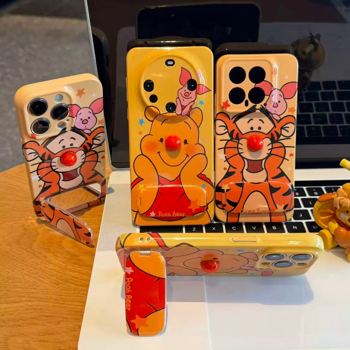 Android Winnie the Pooh and Tigger Mirror Stand Phone Case