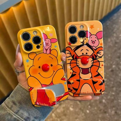 Winnie the Pooh and Tigger Mirror Stand Phone Case