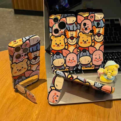 Winnie the Pooh Phone Case with Mirror and Kickstand