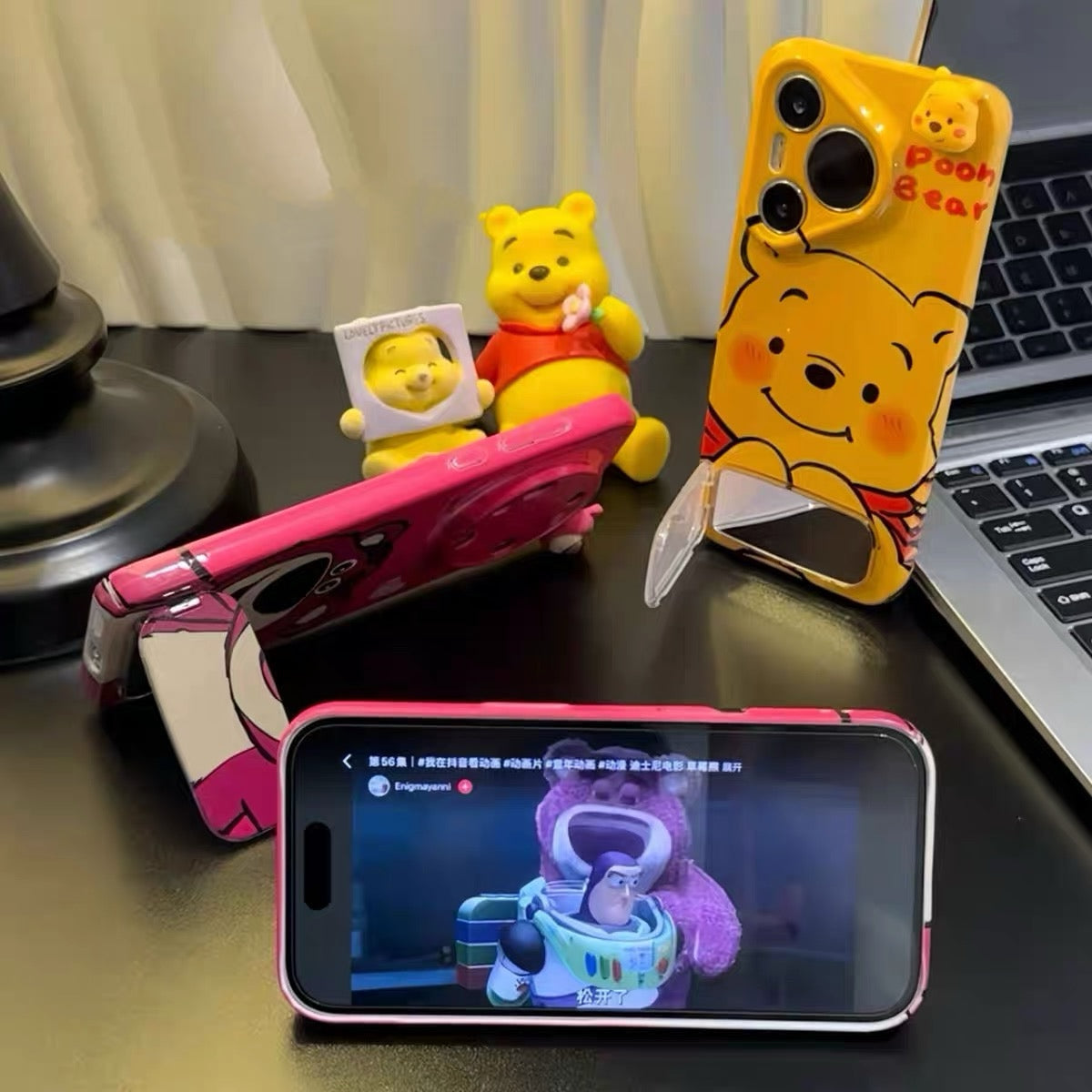 Android Phone Case with Mirror and Stand (Lotso & Winnie the Pooh)