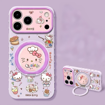 Cake Hello Kitty Phone Case with Bracelet and Stand