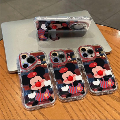 Android Phone Case with Red-Nosed Mickey Mirror Stand
