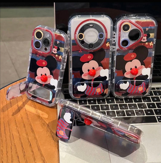 Android Phone Case with Red-Nosed Mickey Mirror Stand