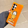 Suitable for Samsung Galaxy S24+ / S24 Plus (Tiger & Garfield) Phone Case with Kickstand and Wrist Strap
