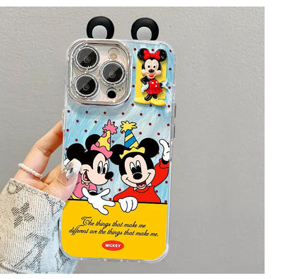 Mickey and Minnie figure phone case
