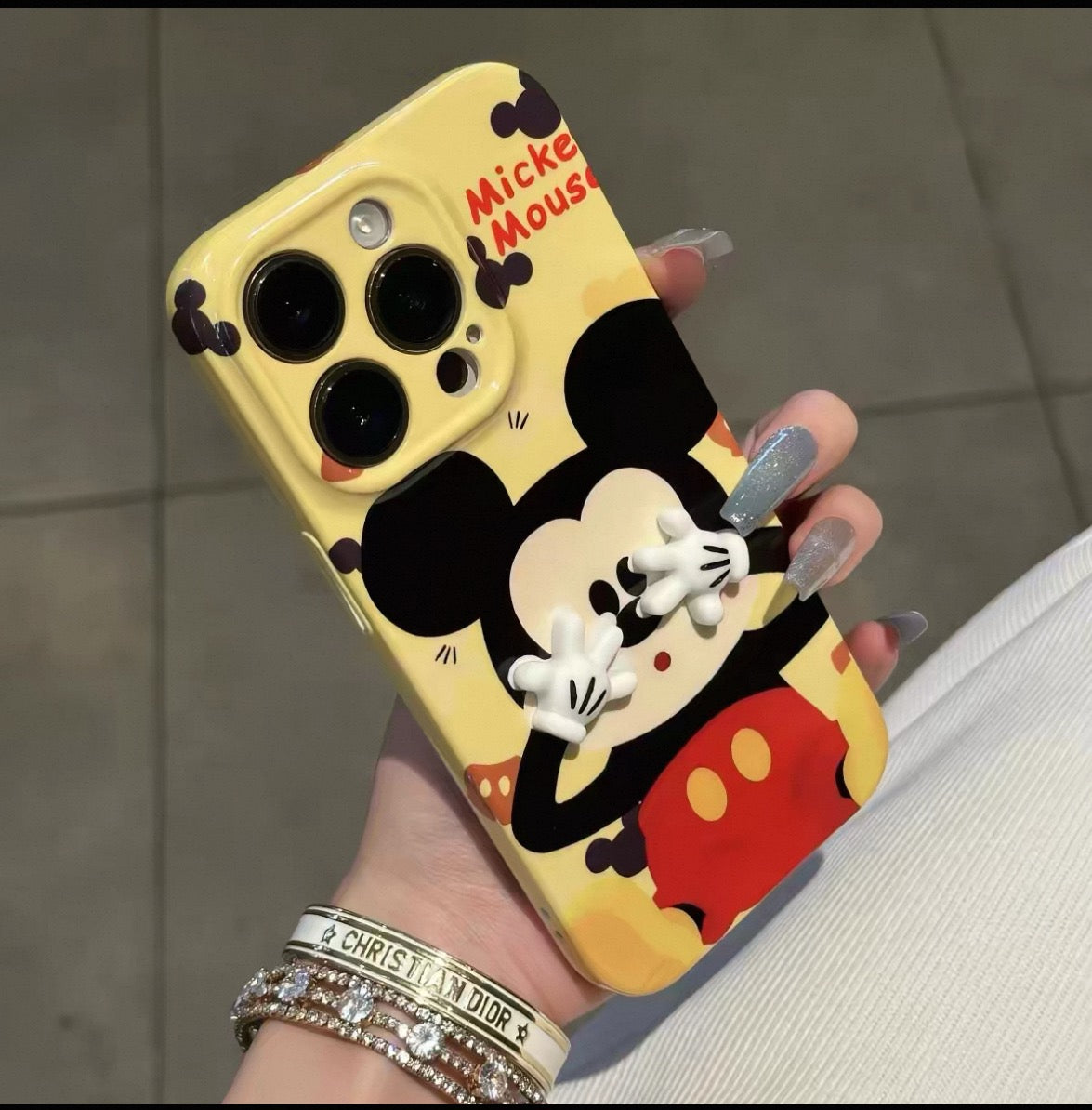 Android Phone Case with Mickey Mirror Stand (Face-Covering Design)