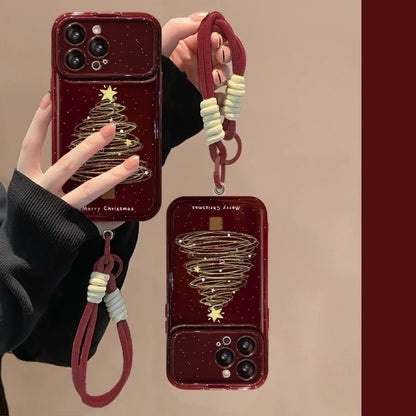Christmas Tree Flip Mirror Phone Case