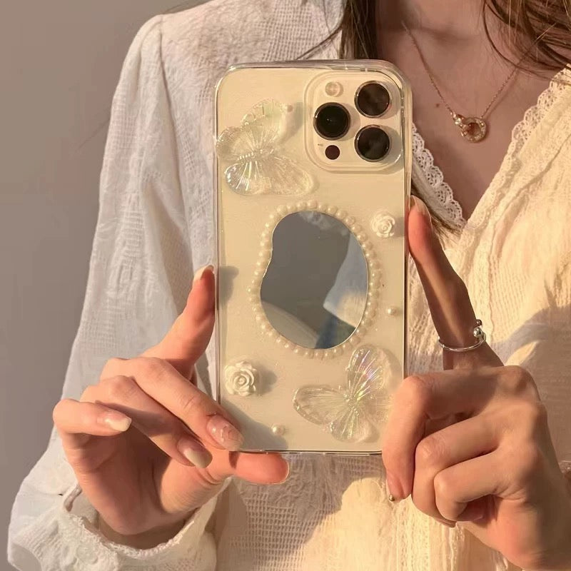 Compatible with Samsung Butterfly Mirror Phone Case
