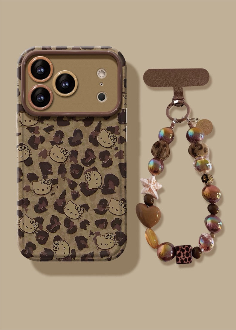 Full-screen Hello Kitty flip phone case (with mirror and stand)