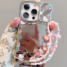 Irregular Mirror Kitty Cat Bracelet Phone Case