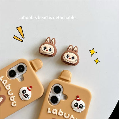Halloween Labubu makeup mirror phone case