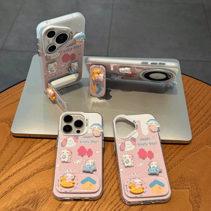 3D Kitty Portable Mirror Phone Case