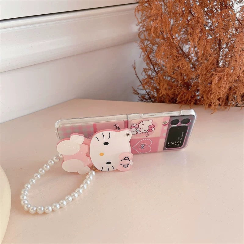 Android compatible Kitty Cat Mirror Stand Phone Case