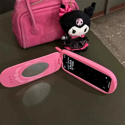 Fashionable flip cover iPhone case with mirror