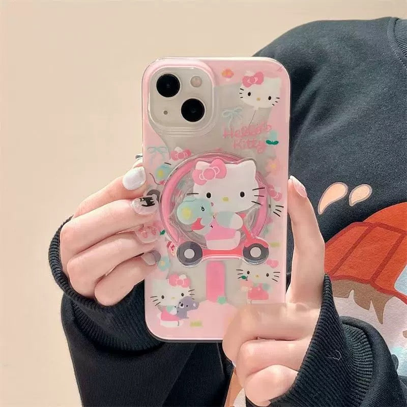 Compatible with Samsung Pink Kitty Magnetic Phone Case