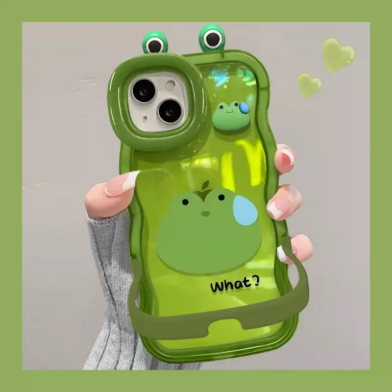Android compatible 3D Little Frog Dual-Stand Phone Case