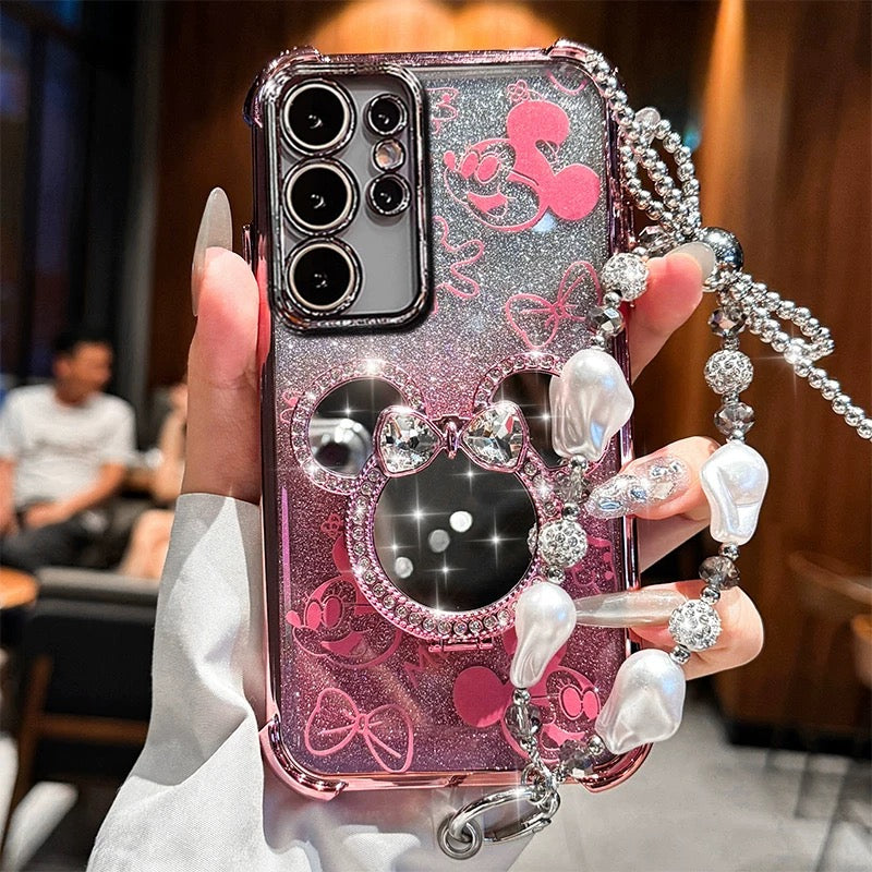 Compatible with Samsung Mirror Stand Phone Case