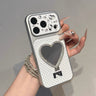 Heart-shaped mirror and stand Kitty phone case