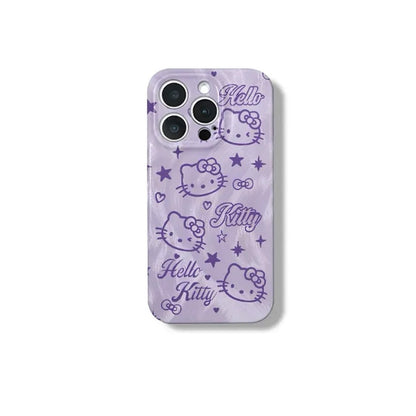 Purple Kitty Mirror Stand Phone Case