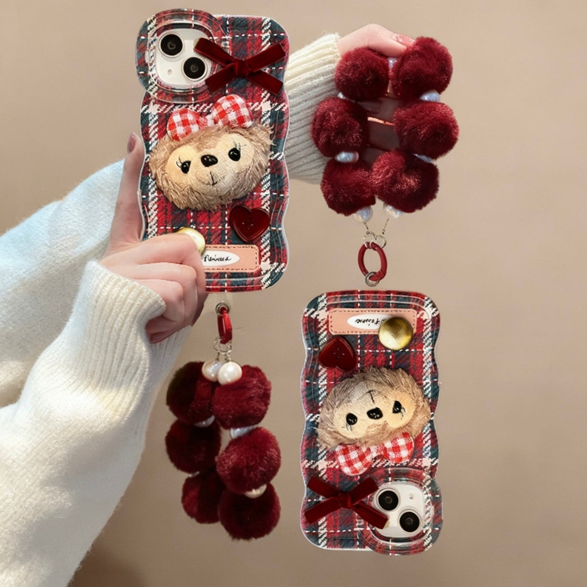 Bench Double Stand Plaid ShellieMay Doll Phone Case