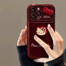 Android compatible Kitty Flip Phone Case with Mirror and Stand