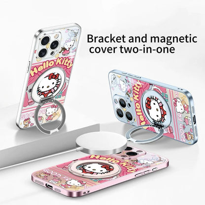 Girly Kitten Magnetic Holder Phone Case
