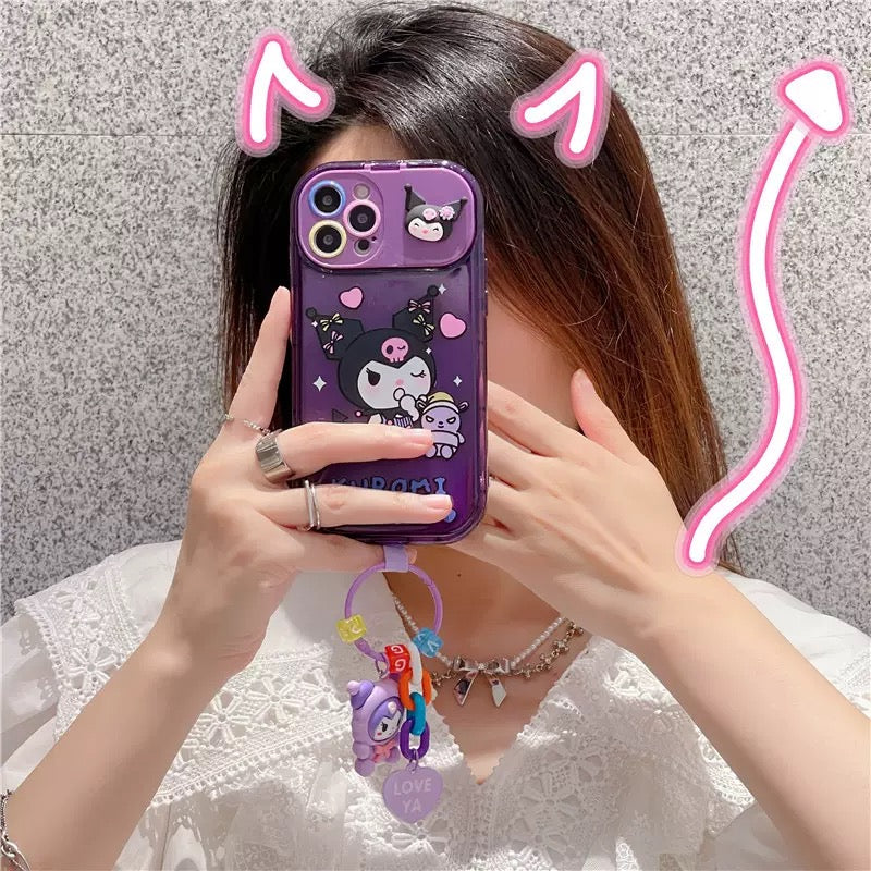 3D Sanrio flip mirror stand phone case