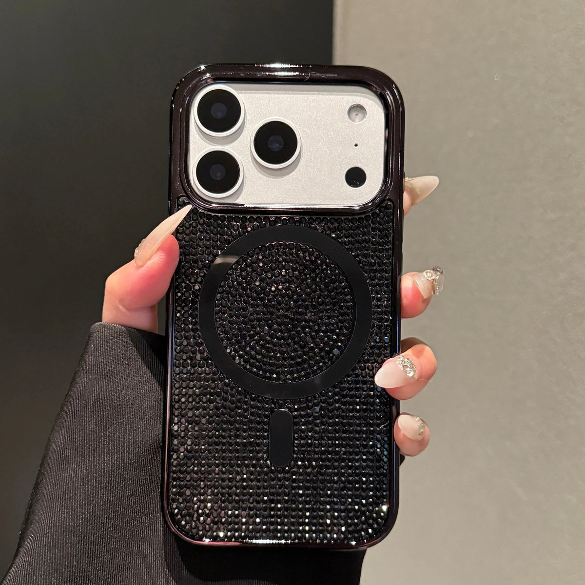 Premium Glitter & Rhinestone Magnetic Charging Phone Case