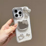Android compatible full diamond bow and Hello Kitty cat mirror
