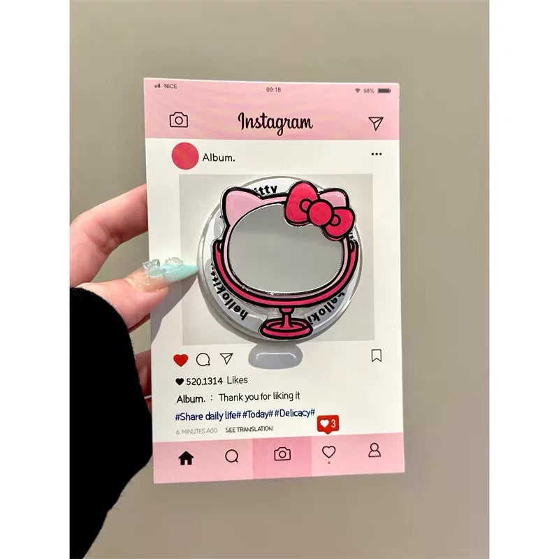 Kitty magnetic mirror phone case