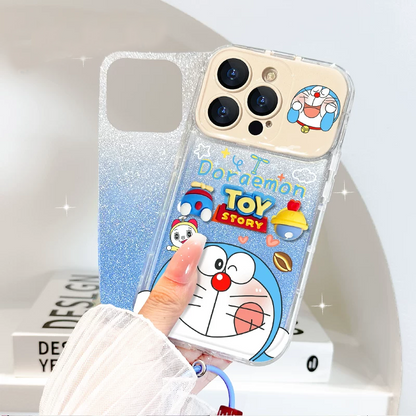 Doraemon flip mirror phone case