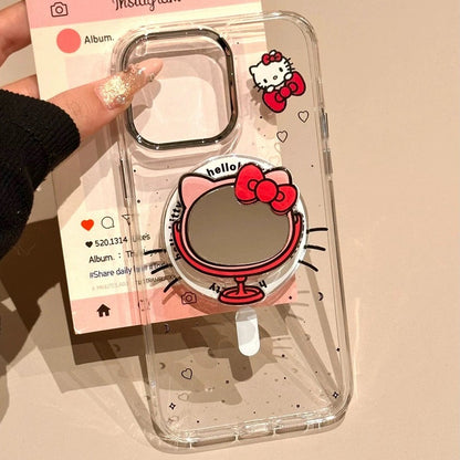 Kitty magnetic mirror phone case