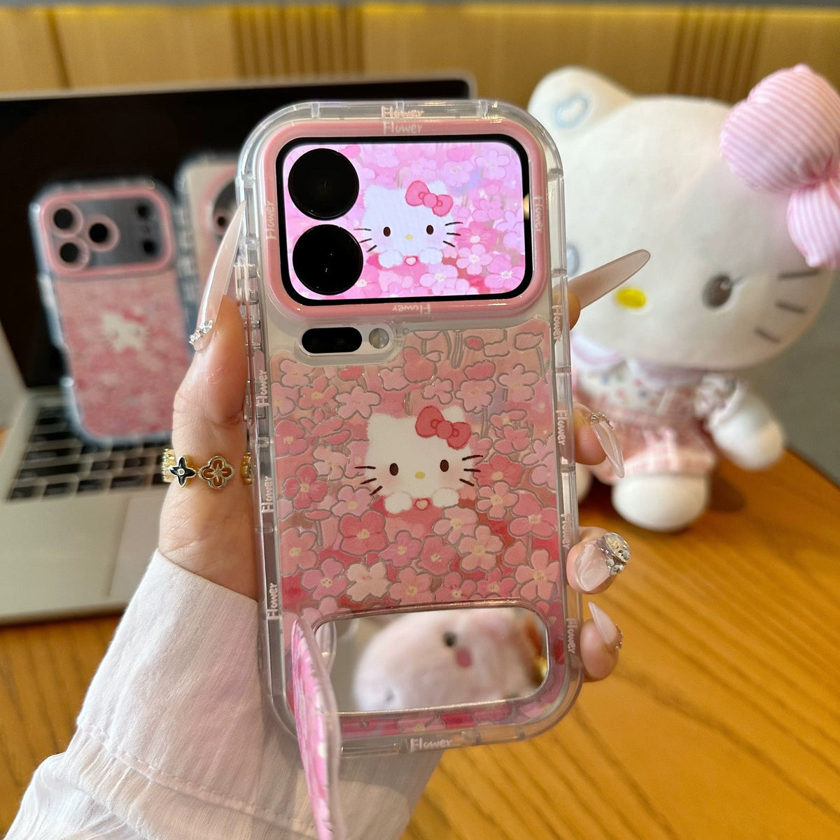 Kitty Cat Mirror Stand Phone Case