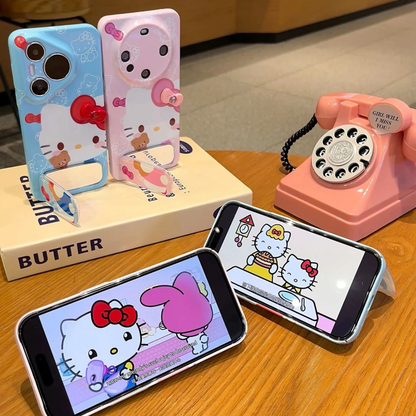 Hello Kitty Bowknot Mirror Stand Phone Case – Style 2