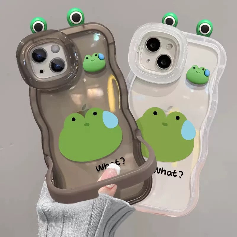 Android compatible 3D Little Frog Dual-Stand Phone Case