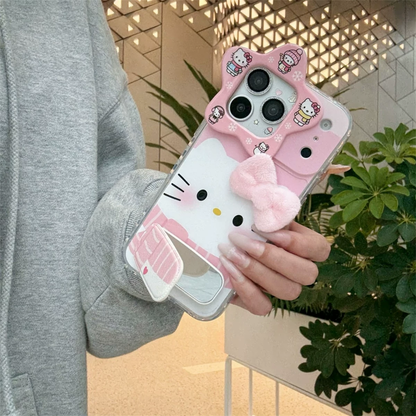 Cute 3D bow scarf Kitty phone case