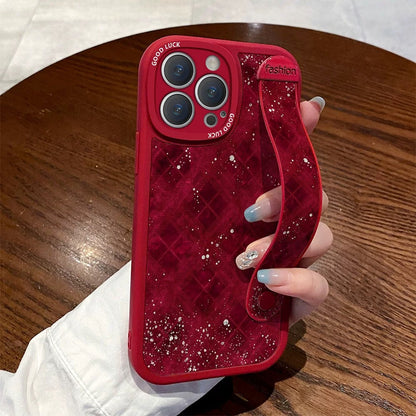 Red Wrist Strap Phone Case