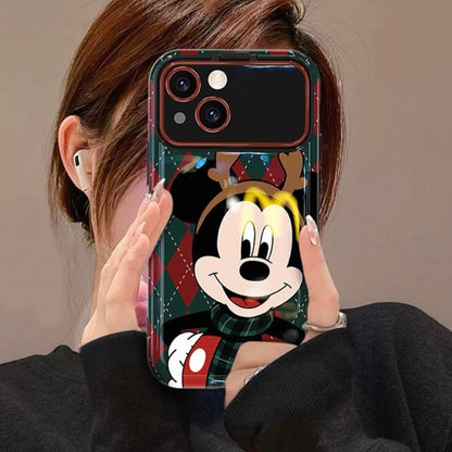 Strawberry Bear Antler Mickey Flip Mirror Phone Case
