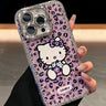 Pink and purple leopard print KT cat full frame bracket
