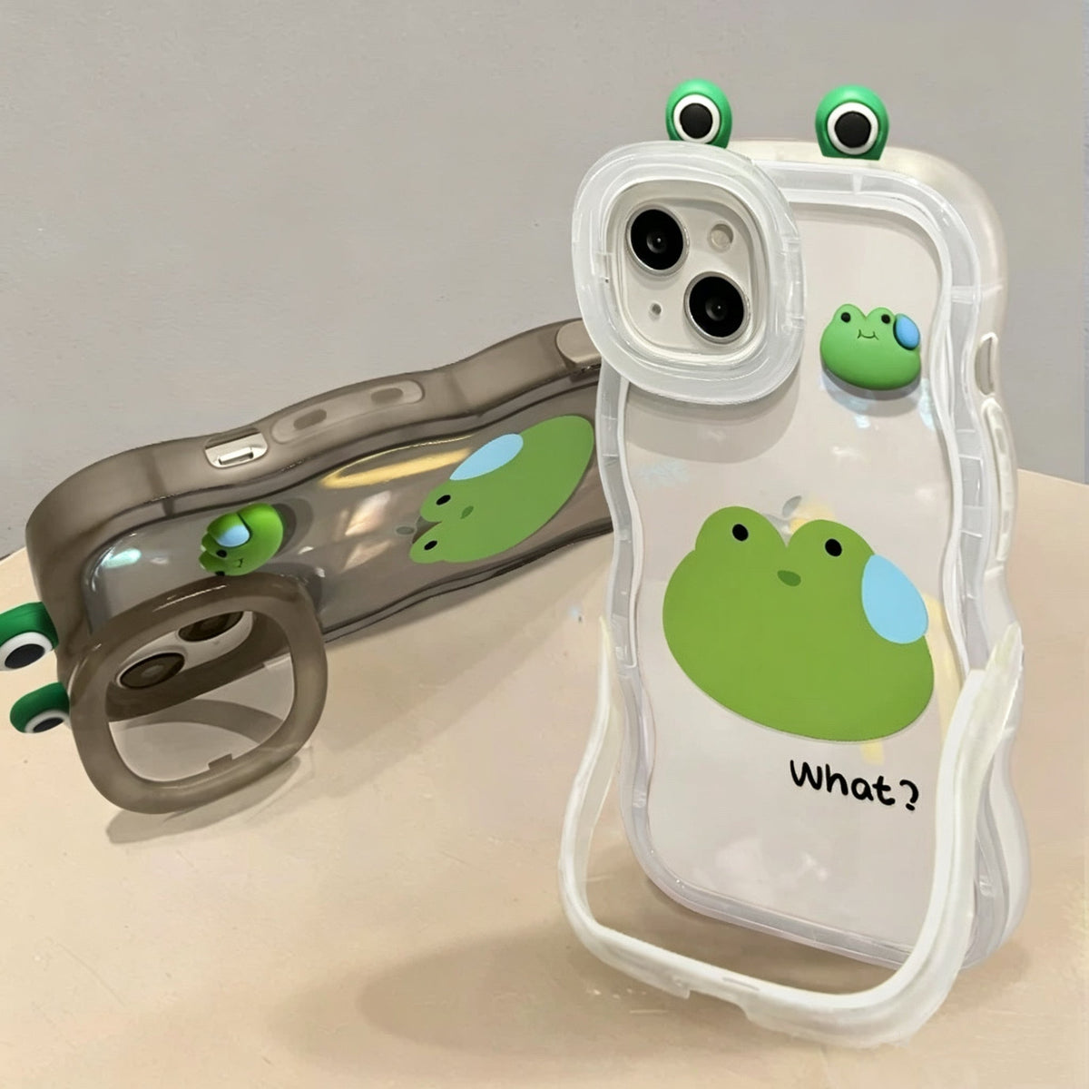 Android compatible 3D Little Frog Dual-Stand Phone Case