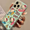 Cartoon Floral Surfboard Bubble-Blowing Hello Kitty