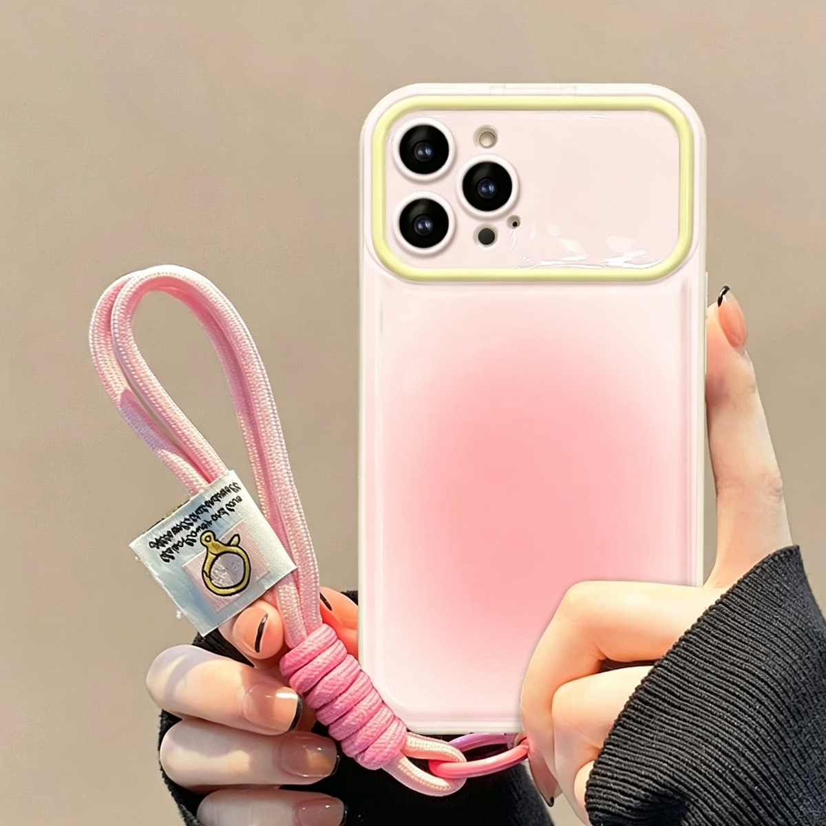 Pink Portable Mirror and Stand Phone Case
