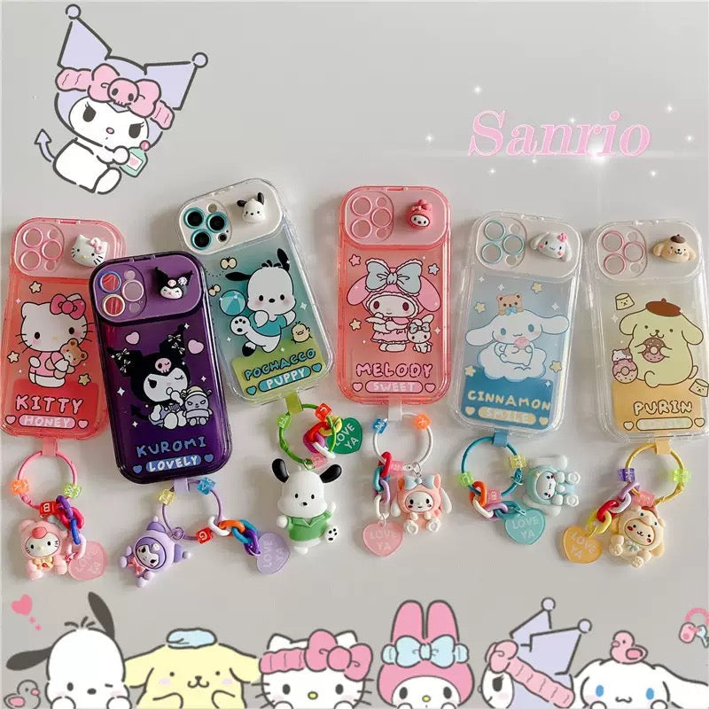 3D Sanrio flip mirror stand phone case