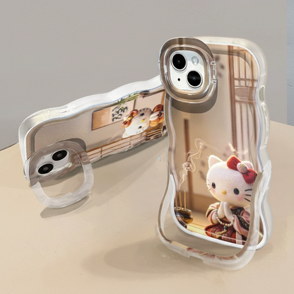 Invisible dual-stand Kitty phone case