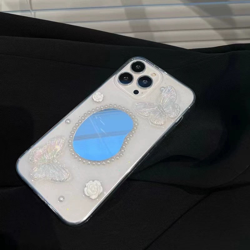 Compatible with Samsung Butterfly Mirror Phone Case