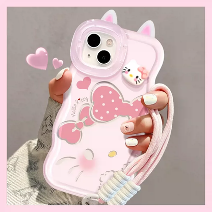 Pink heart Kitty phone case