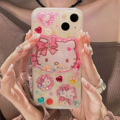 Compatible with Samsung"Quicksand Shaker" Kitty Phone Case