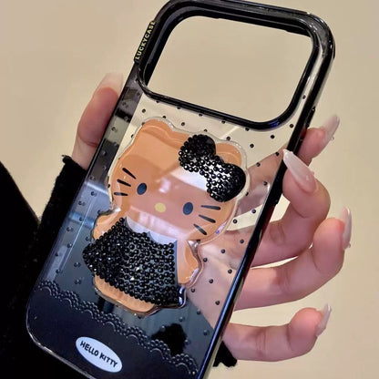 Sparkly black Kitty phone case